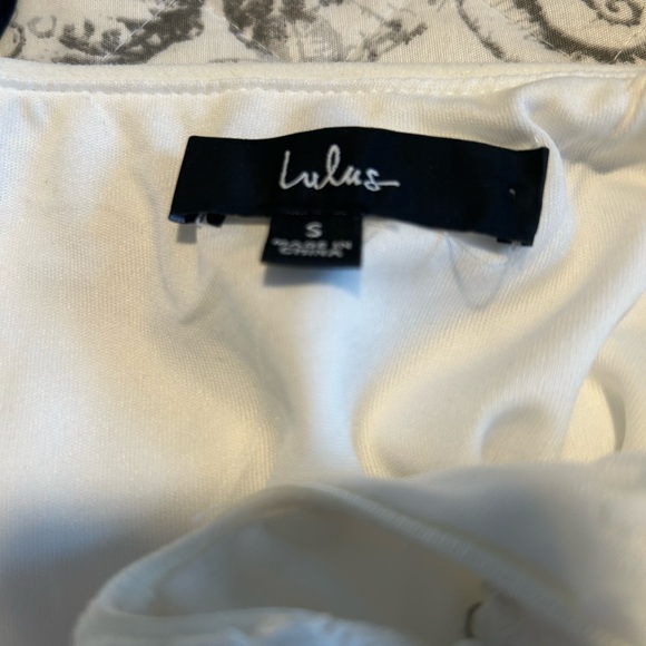 Lulu's White Lace Embellished Sheath Dress - Picture 5 of 5